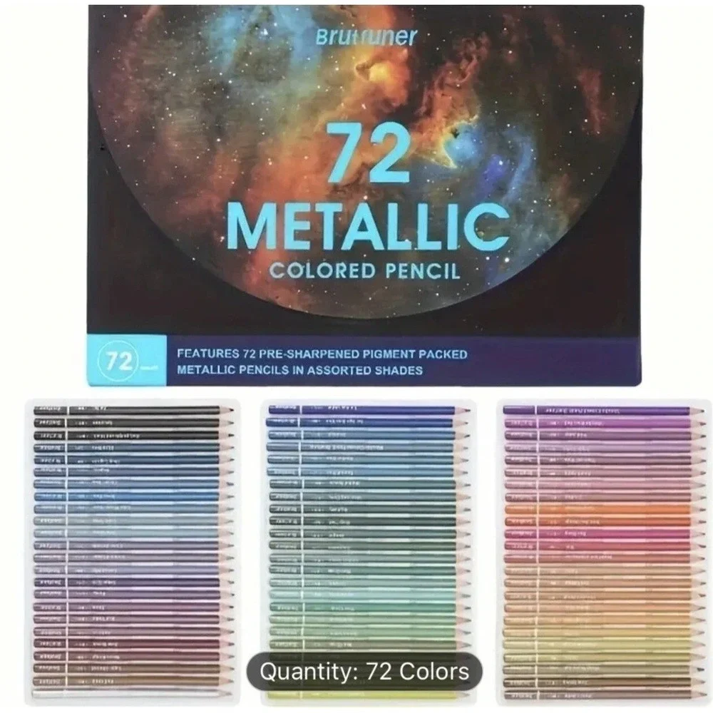 72 metallic Brutfuner colored pencils NEW Shipping Included